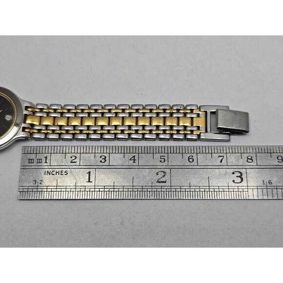 Vintage Pulsar by Seiko Womens Two Tone Date Quartz Bracelet Watch New Battery main image 10